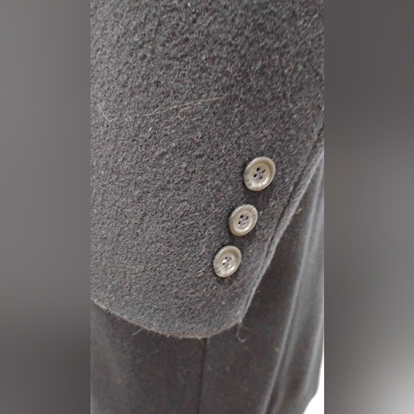 VINTAGE STANLEY BLACKER NAVY WOOL COAT NWOT - Picture 9 of 10